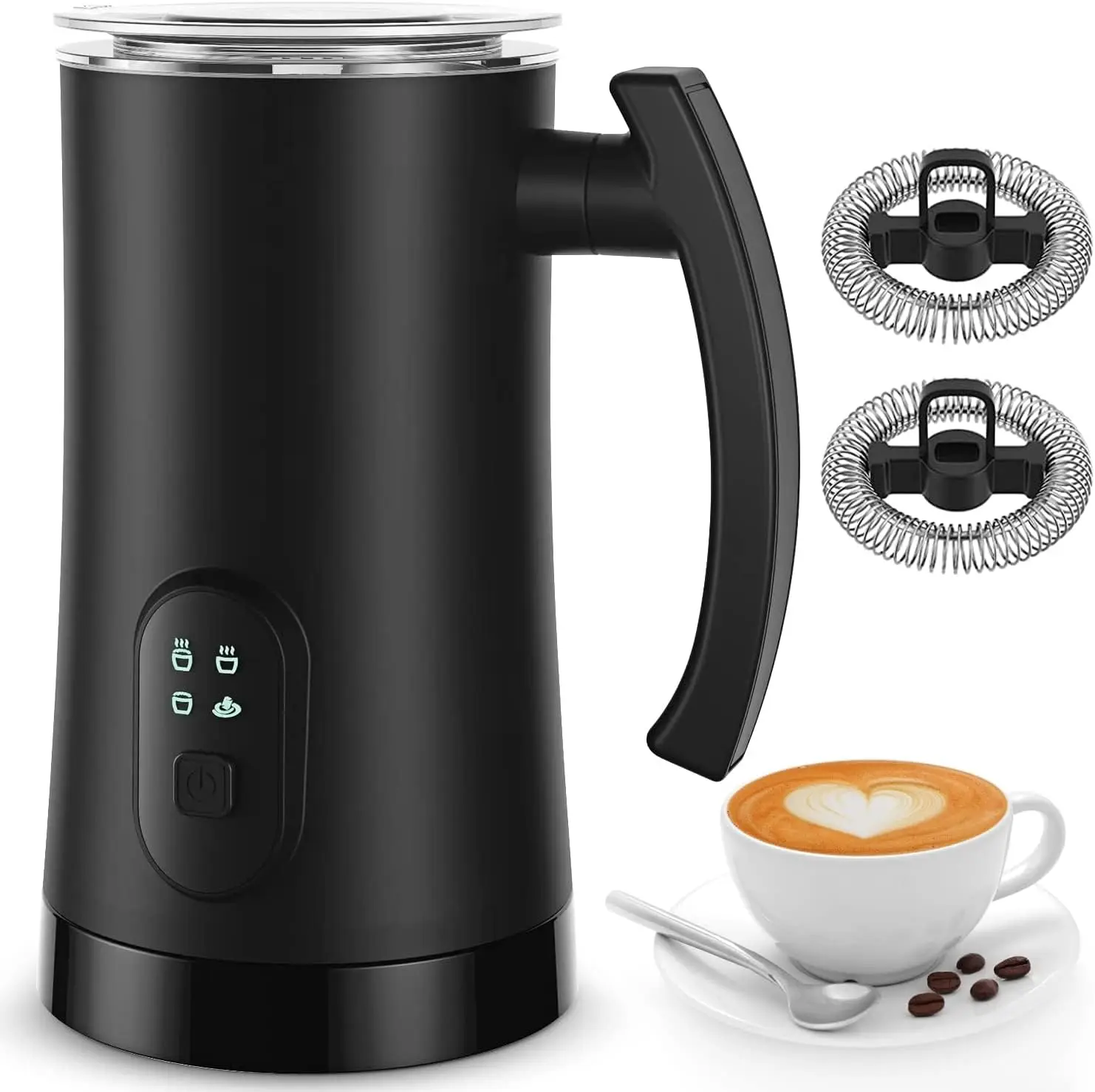 Automatic Milk Frother Steamer, 4-in-1 for Coffee and Hot Chocolate, 350ml Capacity
Automatic Milk Frother Steamer, 4-in-1 for Coffee and Hot Chocolate, 350ml Capacity