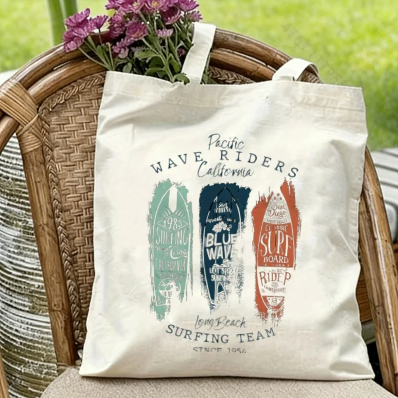 1PC Vintage "Pacific Wave Riders" Surf Art Canvas Tote Eco-Friendly Shoulder Bag
1PC Vintage "Pacific Wave Riders" Surf Art Canvas Tote Eco-Friendly Shoulder Bag