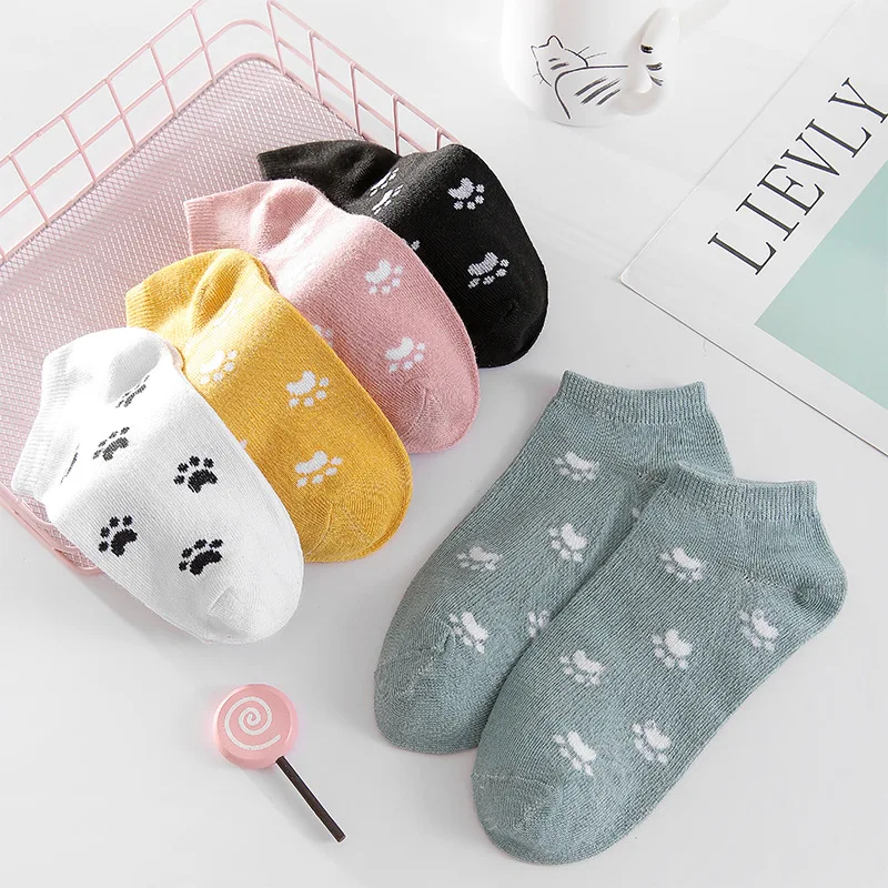 5 пар невидимых носков с низким вырезом: дышащий милый принт лапы, противоскользящая ручка пятки для подростков и женщин
5 пар невидимых носков с низким вырезом: дышащий милый принт лапы, противоскользящая ручка пятки для подростков и женщин
