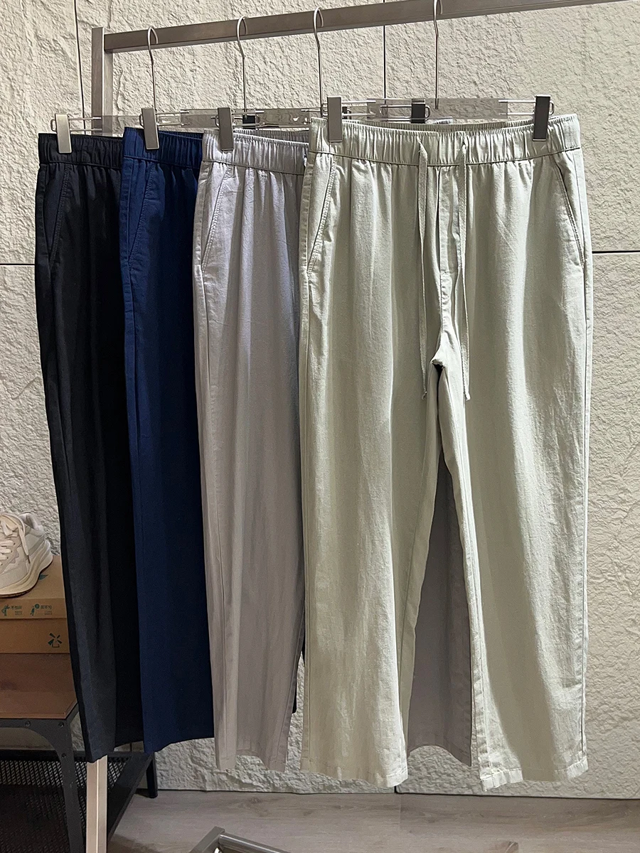 Quality Linen Cotton Blend Men's Lightweight Breathable Simple Casual Pants for Commuting Spring Summer Straight Leg Pants
Quality Linen Cotton Blend Men's Lightweight Breathable Simple Casual Pants for Commuting Spring Summer Straight Leg Pants