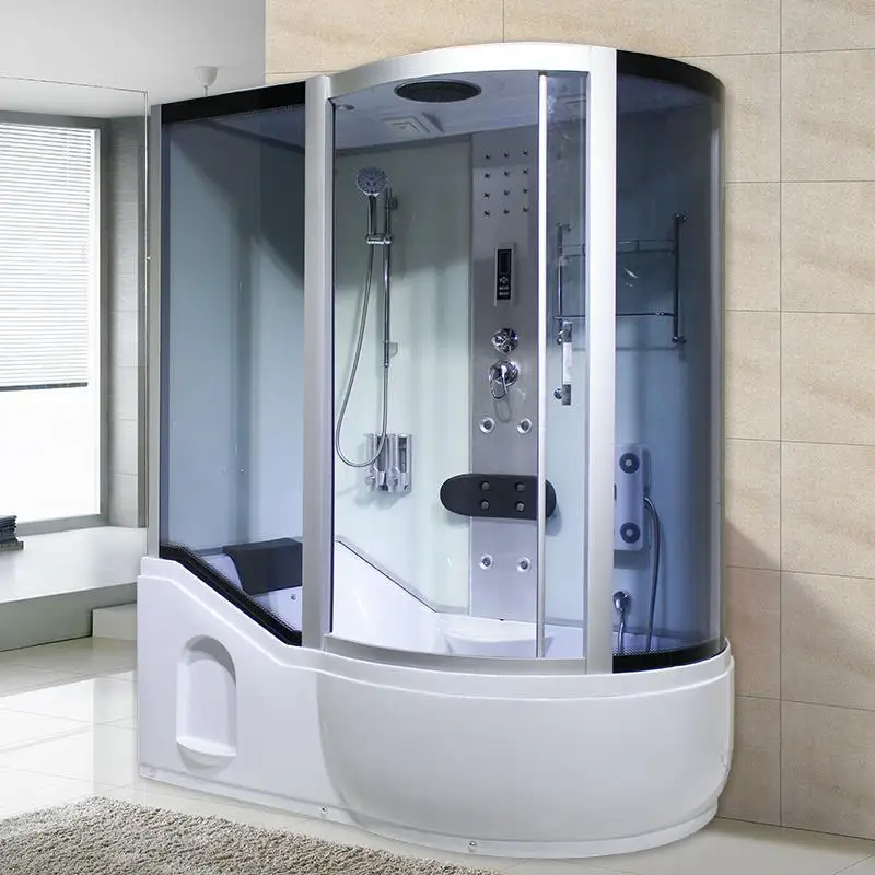 Integrated bathroom with surfing steam, sauna, bath with bathtub, tempered glass
Integrated bathroom with surfing steam, sauna, bath with bathtub, tempered glass