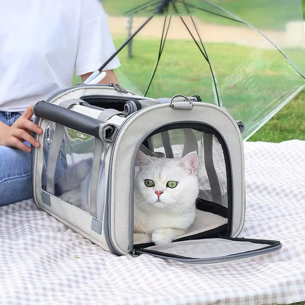 Durable Oxford Cat Carrier Handbag Large Capacity Waterproof Cat Transport Bag Foldable Breathable Pet Carrying Bag Outdoor
Durable Oxford Cat Carrier Handbag Large Capacity Waterproof Cat Transport Bag Foldable Breathable Pet Carrying Bag Outdoor