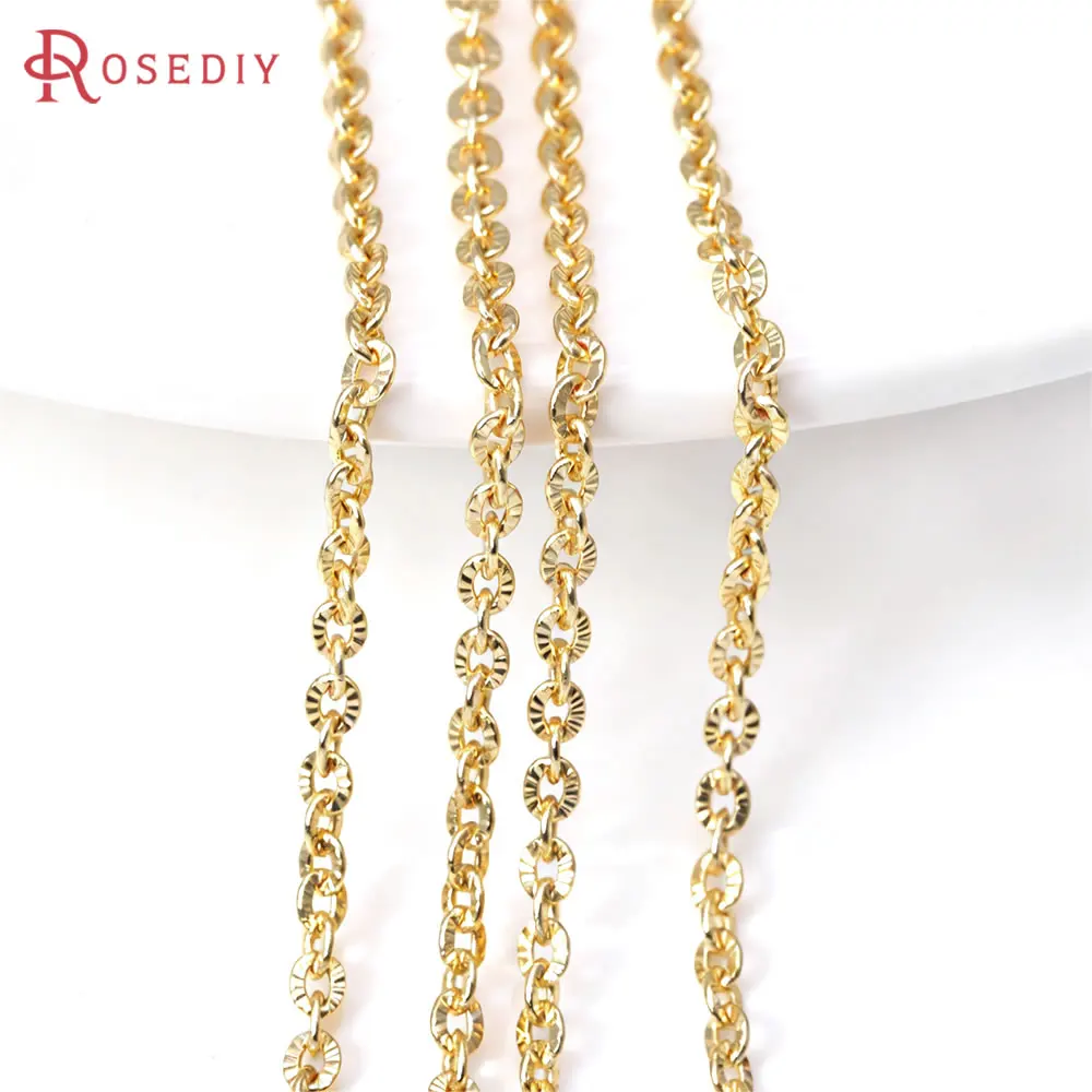 1 Meter 2.5MM 3MM 18K Gold Color Brass Flat Oval Chains Special Necklace Bracelets Chains High Quality Making Diy Accessories
1 Meter 2.5MM 3MM 18K Gold Color Brass Flat Oval Chains Special Necklace Bracelets Chains High Quality Making Diy Accessories