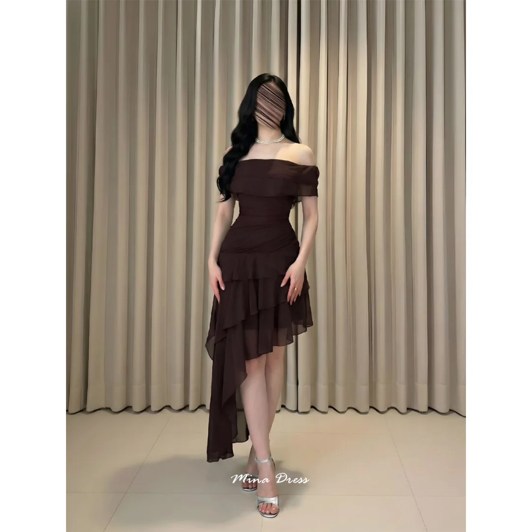 Mina Customized One Shoulder Prom Dresses for Special Occasions Wine Red Layered Evening Dress Luxury Elegant Asymmetrical Party
Mina Customized One Shoulder Prom Dresses for Special Occasions Wine Red Layered Evening Dress Luxury Elegant Asymmetrical Party