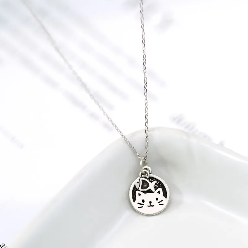 VENTFILLE 925 Stamp Silver Color Cat Fish Necklaces for Women Girl Obsolescence Cute Vintage Jewelry Gift Dropshipping
VENTFILLE 925 Stamp Silver Color Cat Fish Necklaces for Women Girl Obsolescence Cute Vintage Jewelry Gift Dropshipping