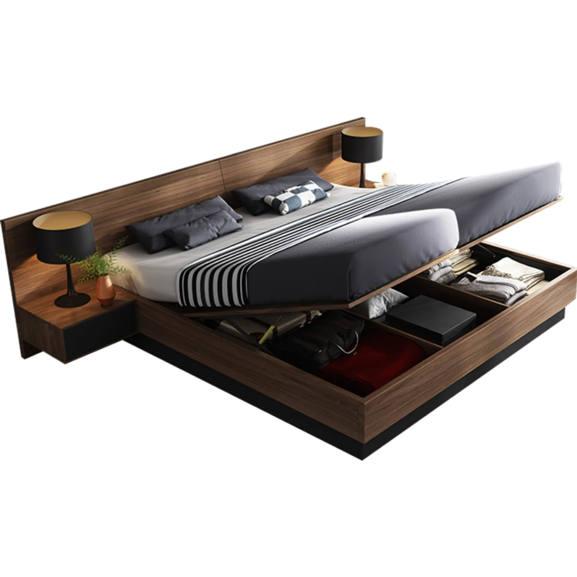 Japanese-style storage simple master bedroom 1.8 meters double wooden bed Nordic apartment homestay
Japanese-style storage simple master bedroom 1.8 meters double wooden bed Nordic apartment homestay