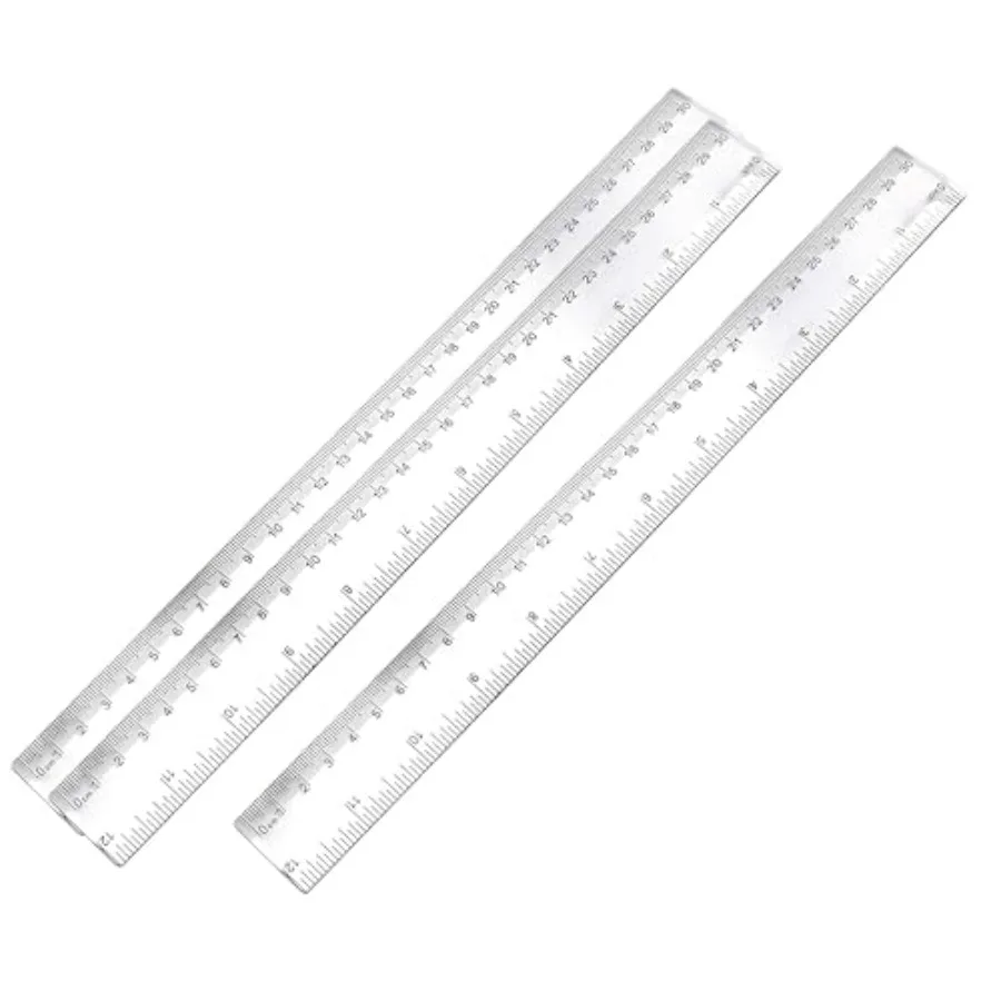 3-Pack 12-Inch Plastic Rulers for School and Office Use Clear Acrylic, Dual-Scale with CM/IN, Precision Edge, Lightweight and D
3-Pack 12-Inch Plastic Rulers for School and Office Use Clear Acrylic, Dual-Scale with CM/IN, Precision Edge, Lightweight and D