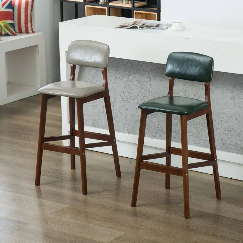 High Luxury Bar Chair Leather Nordic Vintage Comfortable Bar Chair Wooden With Backrest Indoor Chaise Bar Cuisine Home Furniture
High Luxury Bar Chair Leather Nordic Vintage Comfortable Bar Chair Wooden With Backrest Indoor Chaise Bar Cuisine Home Furniture
