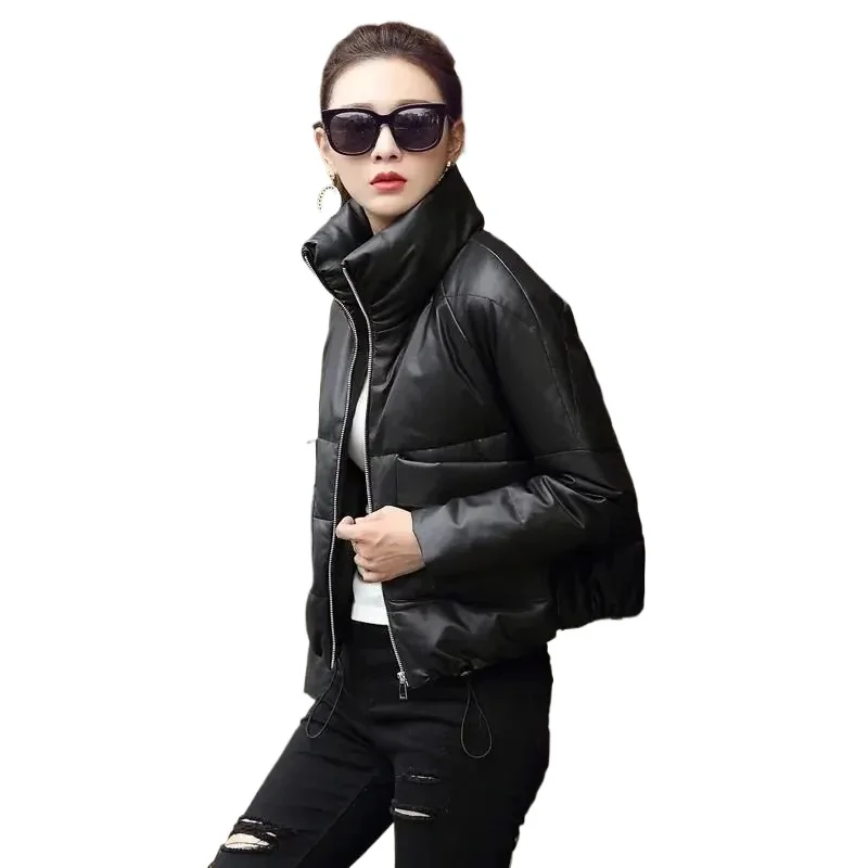 Tajiyane женские куртки из натуральной овчины, 2023, короткая куртка на утином пуху, женские осенне-зимние пуховики с воротником-стойкой 
Tajiyane женские куртки из натуральной овчины, 2023, короткая куртка на утином пуху, женские осенне-зимние пуховики с воротником-стойкой