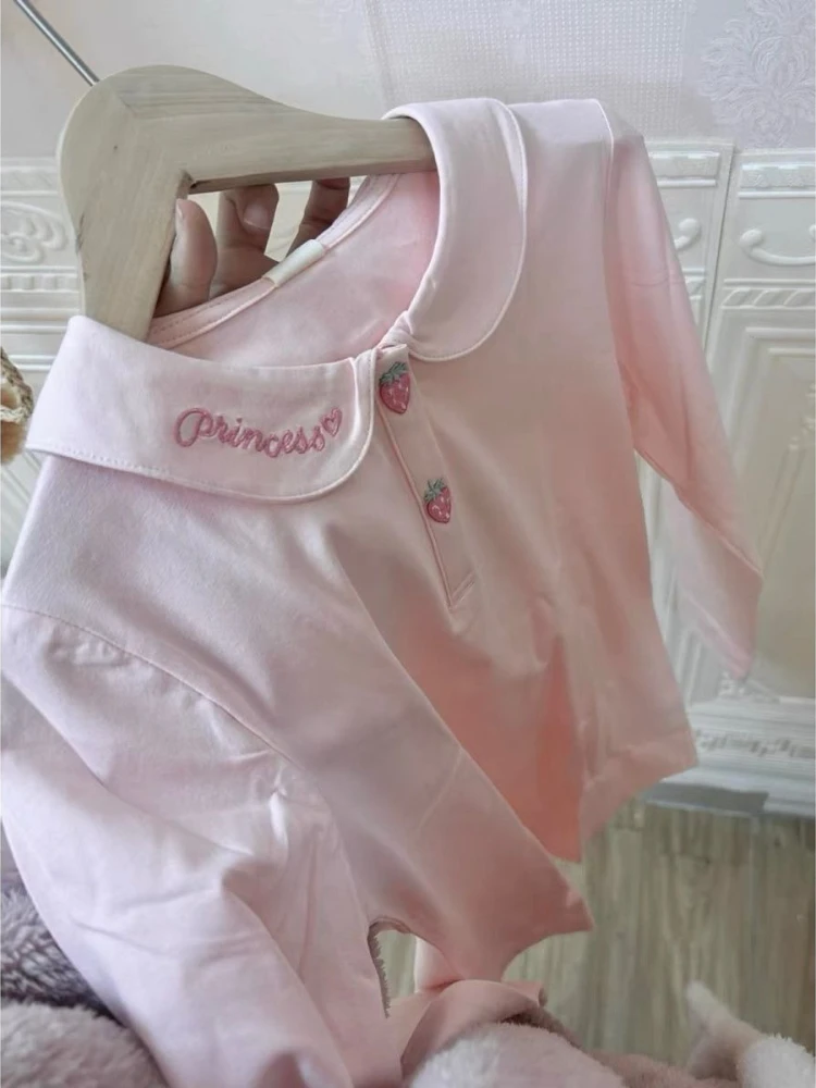 Японские милые футболки в стиле Лолиты, женские кавайные повседневные розовые топы с вышивкой, модные топы с длинными рукавами в стиле Харадзюку Y2k, новинка 2023 года
Японские милые футболки в стиле Лолиты, женские кавайные повседневные розовые топы с вышивкой, модные топы с длинными рукавами в стиле Харадзюку Y2k, новинка 2023 года