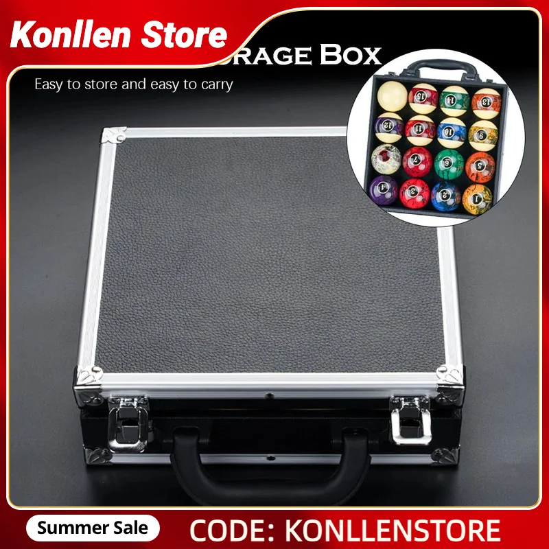 Billiard Ball Storage Box, Leather Aluminum Ball Box, Carry Handle, PU Accessory for Black 8 Pool Cue, 25cm x 25cm x 7.5cm
Billiard Ball Storage Box, Leather Aluminum Ball Box, Carry Handle, PU Accessory for Black 8 Pool Cue, 25cm x 25cm x 7.5cm