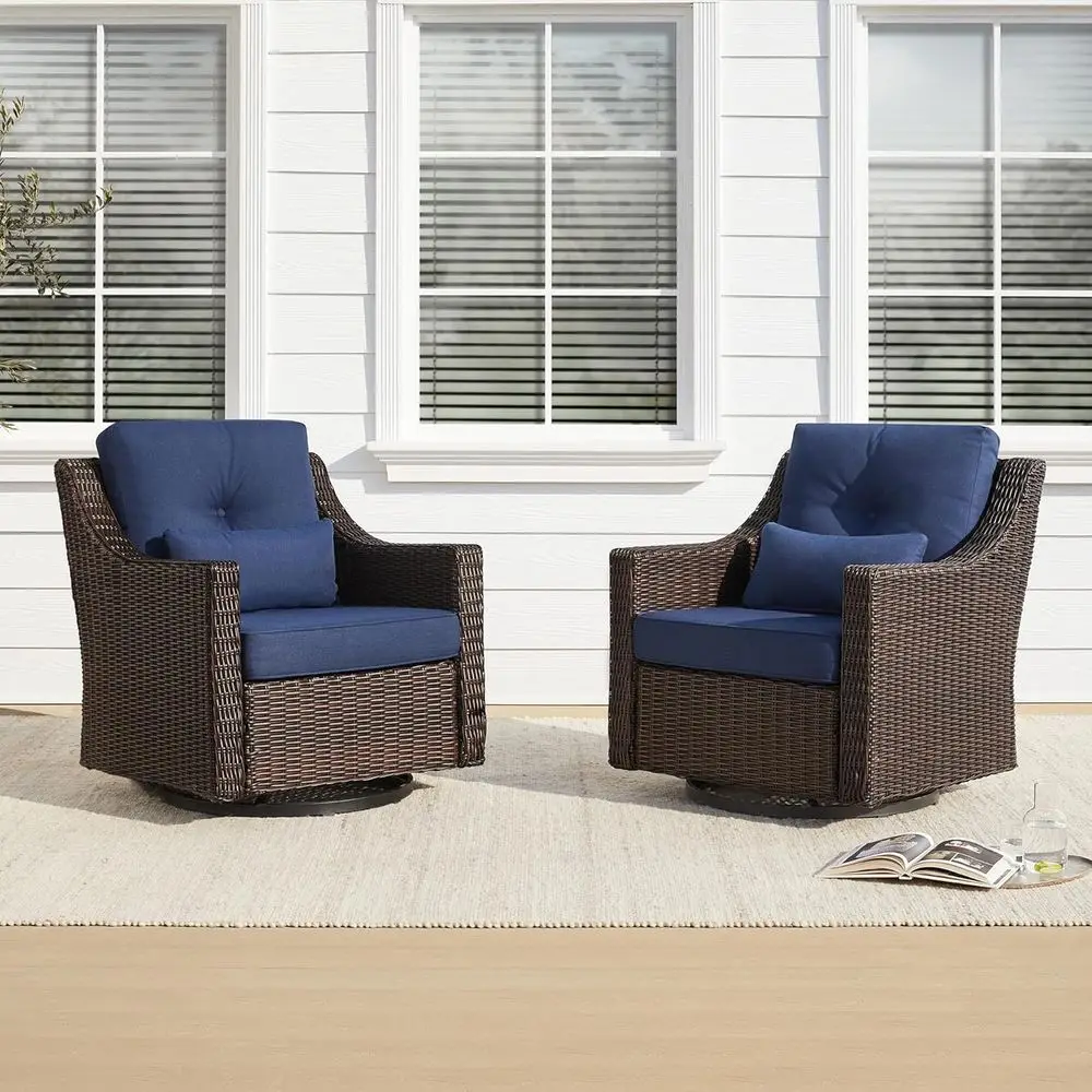 2-Piece Outdoor Wicker Rocking Chairs with Cushions for Backyard, Poolside, or Garden
2-Piece Outdoor Wicker Rocking Chairs with Cushions for Backyard, Poolside, or Garden