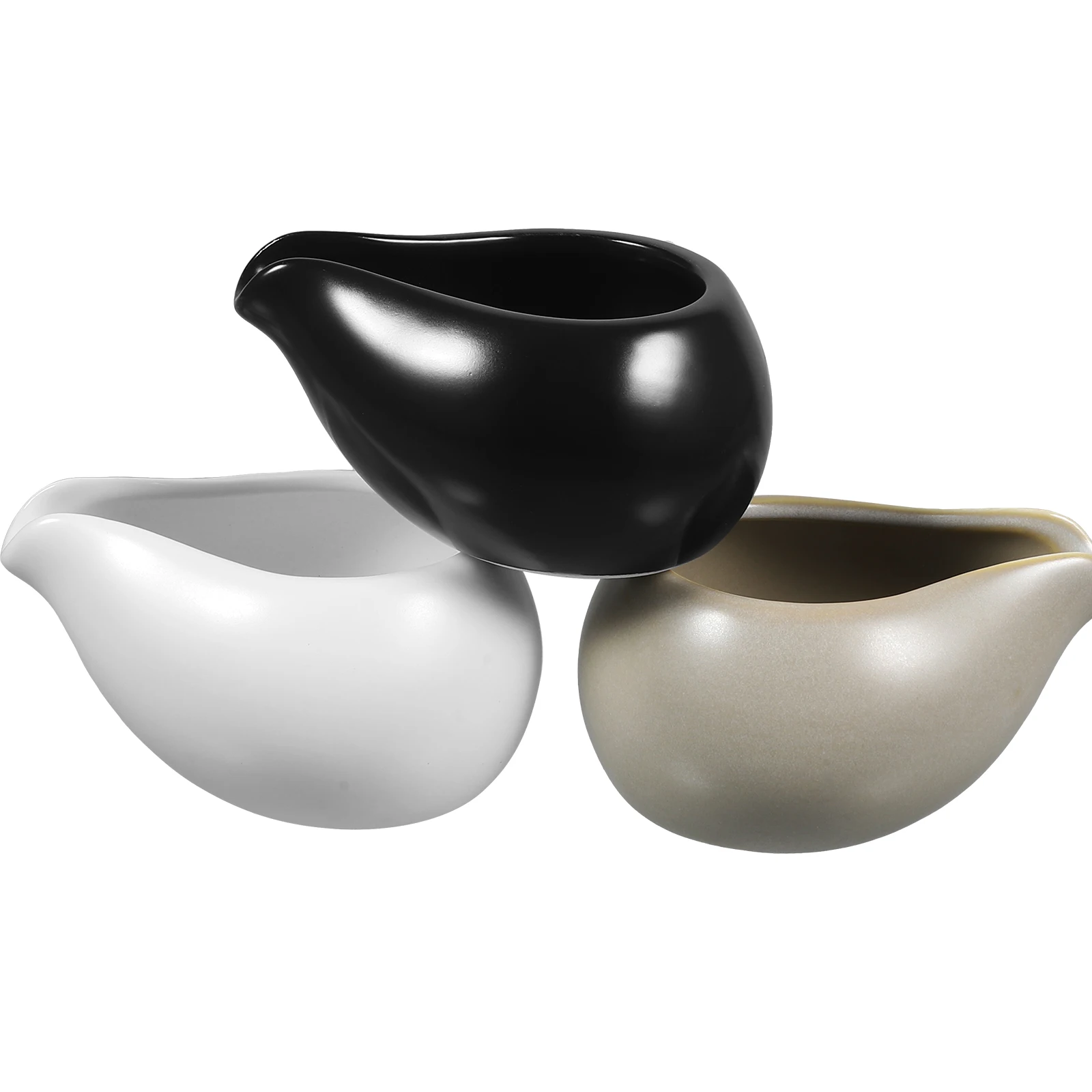 3pcs Milk Can Ceramic Pitcher Round Spout Black Matte White Glaze Coffee Syrup Sauce Dispenser Kitchen Accessories Nordic Style
3pcs Milk Can Ceramic Pitcher Round Spout Black Matte White Glaze Coffee Syrup Sauce Dispenser Kitchen Accessories Nordic Style