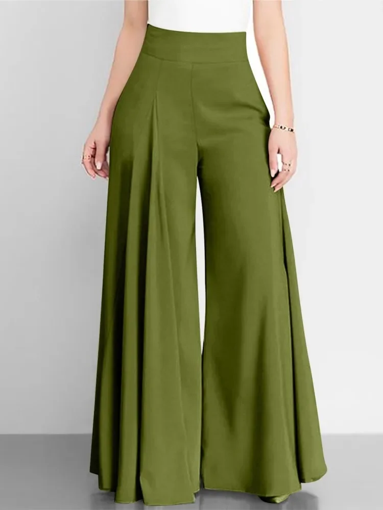 Spring Autumn Women High Waist Wide Leg Pants Female Elegant Flare Trousers Casual Solid Holiday Loose Long Pleated Pant New
Spring Autumn Women High Waist Wide Leg Pants Female Elegant Flare Trousers Casual Solid Holiday Loose Long Pleated Pant New