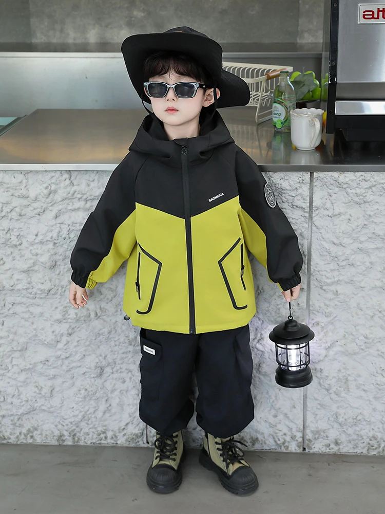 Boys' Spring Autumn Hooded Jaet Color Blo Sle Youthful And Cool Boys' Windbreaker Outerwear Long Sve Zipper Closure
Boys' Spring Autumn Hooded Jaet Color Blo Sle Youthful And Cool Boys' Windbreaker Outerwear Long Sve Zipper Closure