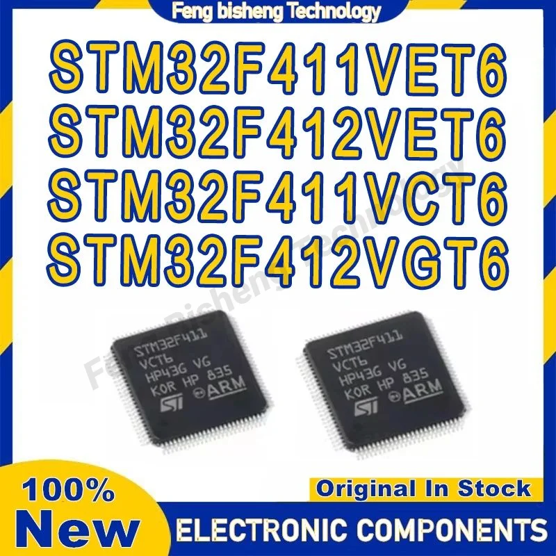 STM32F411VCT6 STM32F411VET6 STM32F412VET6 STM32F412VGT6 STM32F411VC STM32F411VE STM32F412VE STM32F412VG STM IC MCU Чип LQFP100
STM32F411VCT6 STM32F411VET6 STM32F412VET6 STM32F412VGT6 STM32F411VC STM32F411VE STM32F412VE STM32F412VG STM IC MCU Чип LQFP100