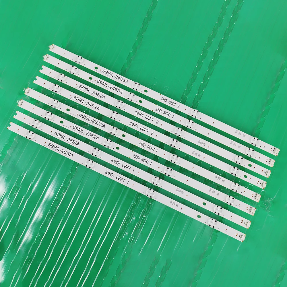 New Kit 8pcs LED backlight bar for LG 49inch TV 49UH6500 6916L-2452A 6916L-2453A 6916L-2551A 6916L-2552A
New Kit 8pcs LED backlight bar for LG 49inch TV 49UH6500 6916L-2452A 6916L-2453A 6916L-2551A 6916L-2552A