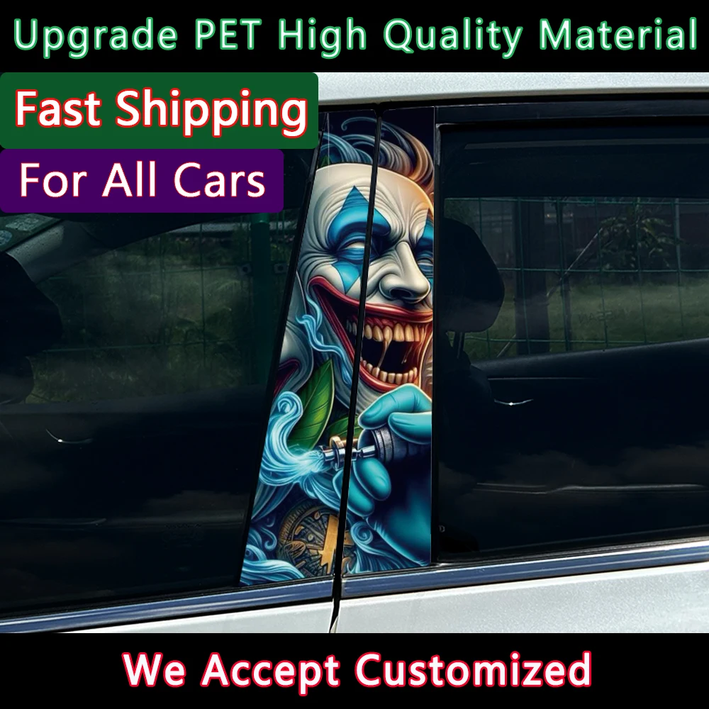 Creative Clown Mask Car Stickers Auto B-pillar Car Center Column Decoration Cover Scratches Waterproof Decals Car Accessories
Creative Clown Mask Car Stickers Auto B-pillar Car Center Column Decoration Cover Scratches Waterproof Decals Car Accessories