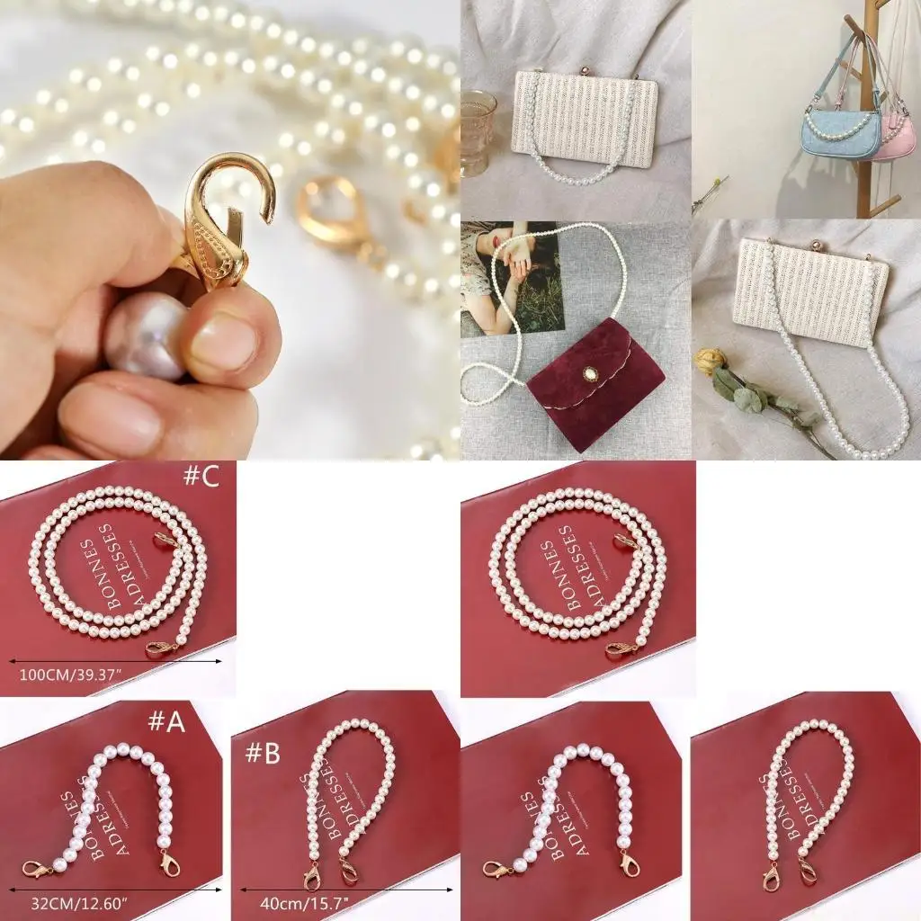 X90D 32/40/100cm Imitation Pearl Bead Handle Short Long Handbag Purse Chain Replacement Bag Shoulder Strap Belt DIY Accessories
X90D 32/40/100cm Imitation Pearl Bead Handle Short Long Handbag Purse Chain Replacement Bag Shoulder Strap Belt DIY Accessories