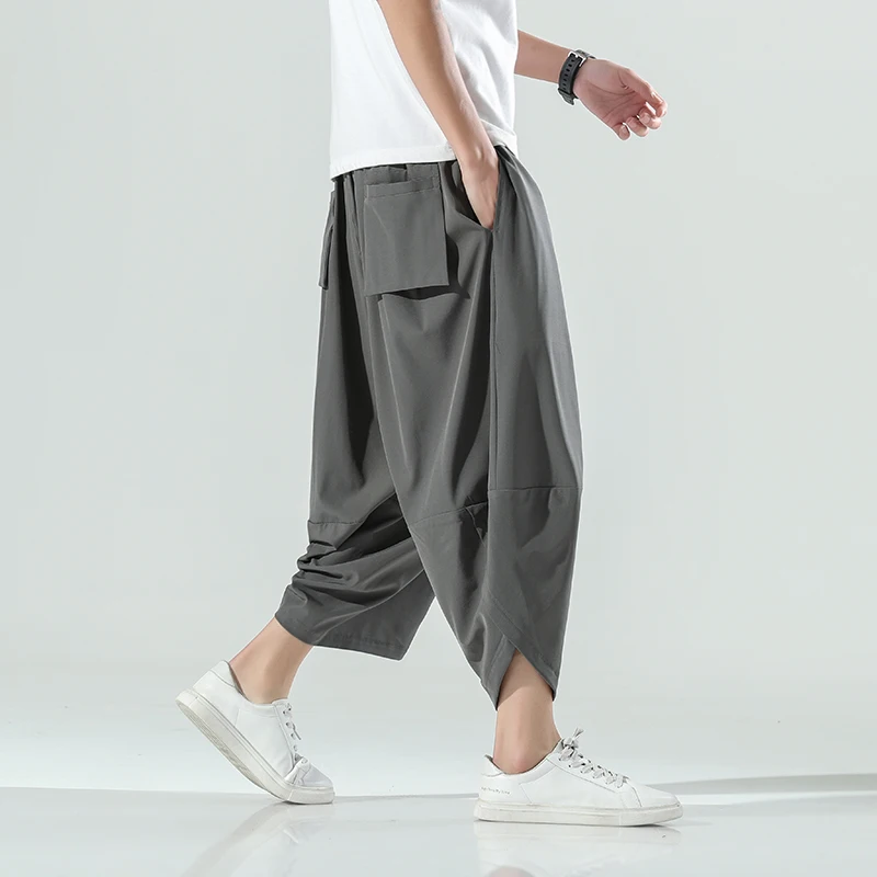 Summer Men Loose Baggy Pants Joggers 2026 Chinese Style Solid Color Ice Silk Feeling Sweatpants Man Casual Loose Wide Leg Pants
Summer Men Loose Baggy Pants Joggers 2026 Chinese Style Solid Color Ice Silk Feeling Sweatpants Man Casual Loose Wide Leg Pants