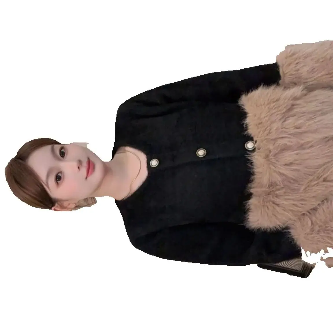 2025 Autumn And Winter Black Celebrity Color Matching Imitation Fox Hair Mink Velvet Environmentally Friendly Fur jacket Women
2025 Autumn And Winter Black Celebrity Color Matching Imitation Fox Hair Mink Velvet Environmentally Friendly Fur jacket Women