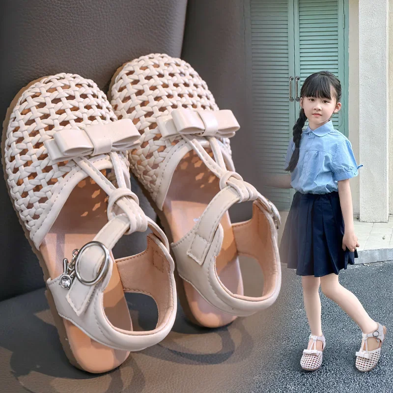 Girl's Closed-toe Woven Sandals 2025 Summer New Fashion Bow Children's Roman Sandals Soft Soled Girl's Princess Beach Sandals
Girl's Closed-toe Woven Sandals 2025 Summer New Fashion Bow Children's Roman Sandals Soft Soled Girl's Princess Beach Sandals