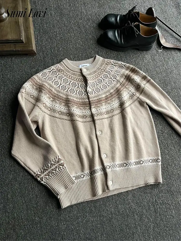 Винтажные вязаные крючком кардиганы, мужские модные свитера с длинным рукавом и воротником-стойкой на пуговицах, мужские осенне-зимние повседневные свитера 
Винтажные вязаные крючком кардиганы, мужские модные свитера с длинным рукавом и воротником-стойкой на пуговицах, мужские осенне-зимние повседневные свитера