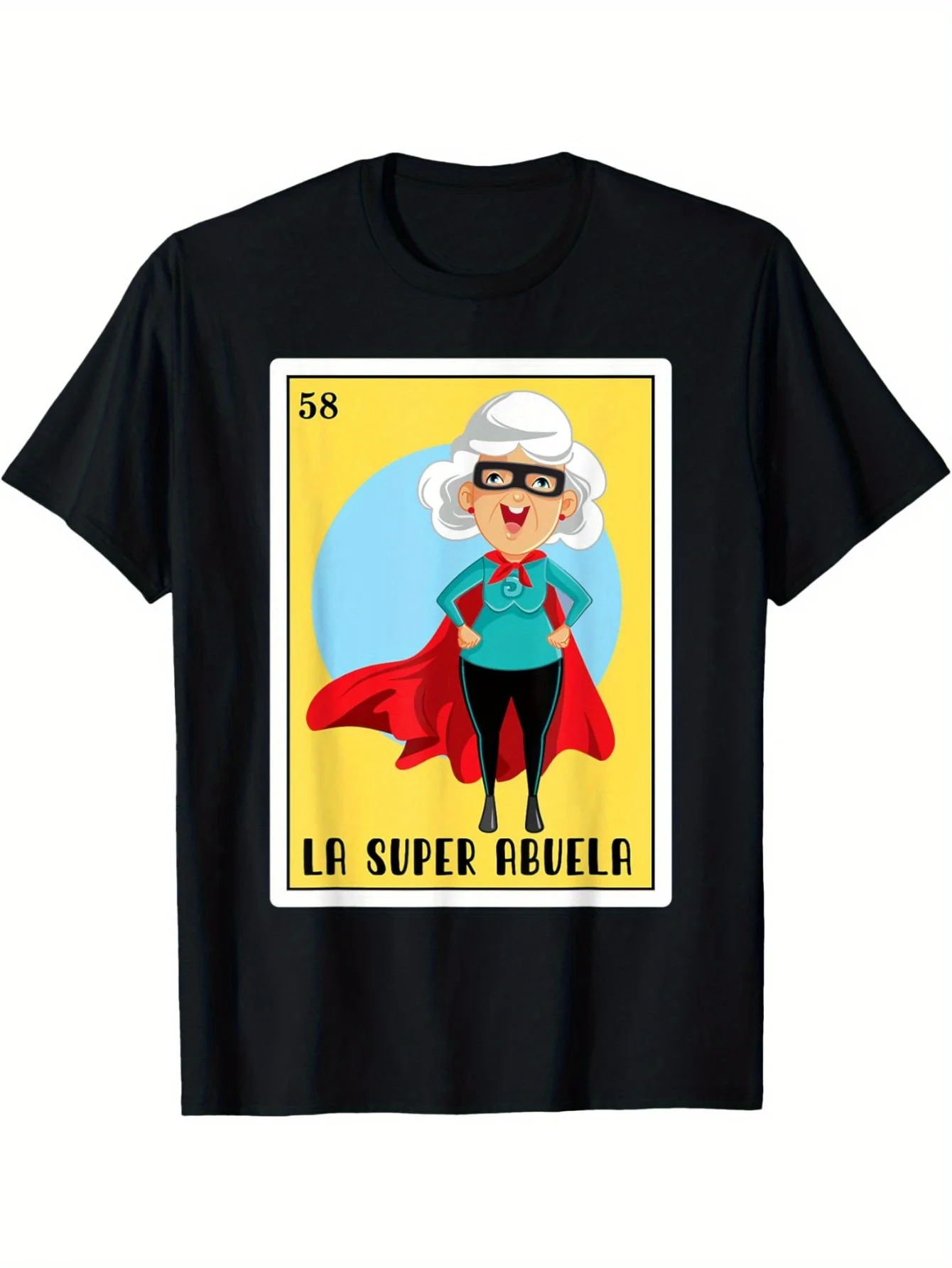 La Super Abuela T-Shirt, Men's Black Cotton Spanish Bingo Humor Gift Tee
La Super Abuela T-Shirt, Men's Black Cotton Spanish Bingo Humor Gift Tee