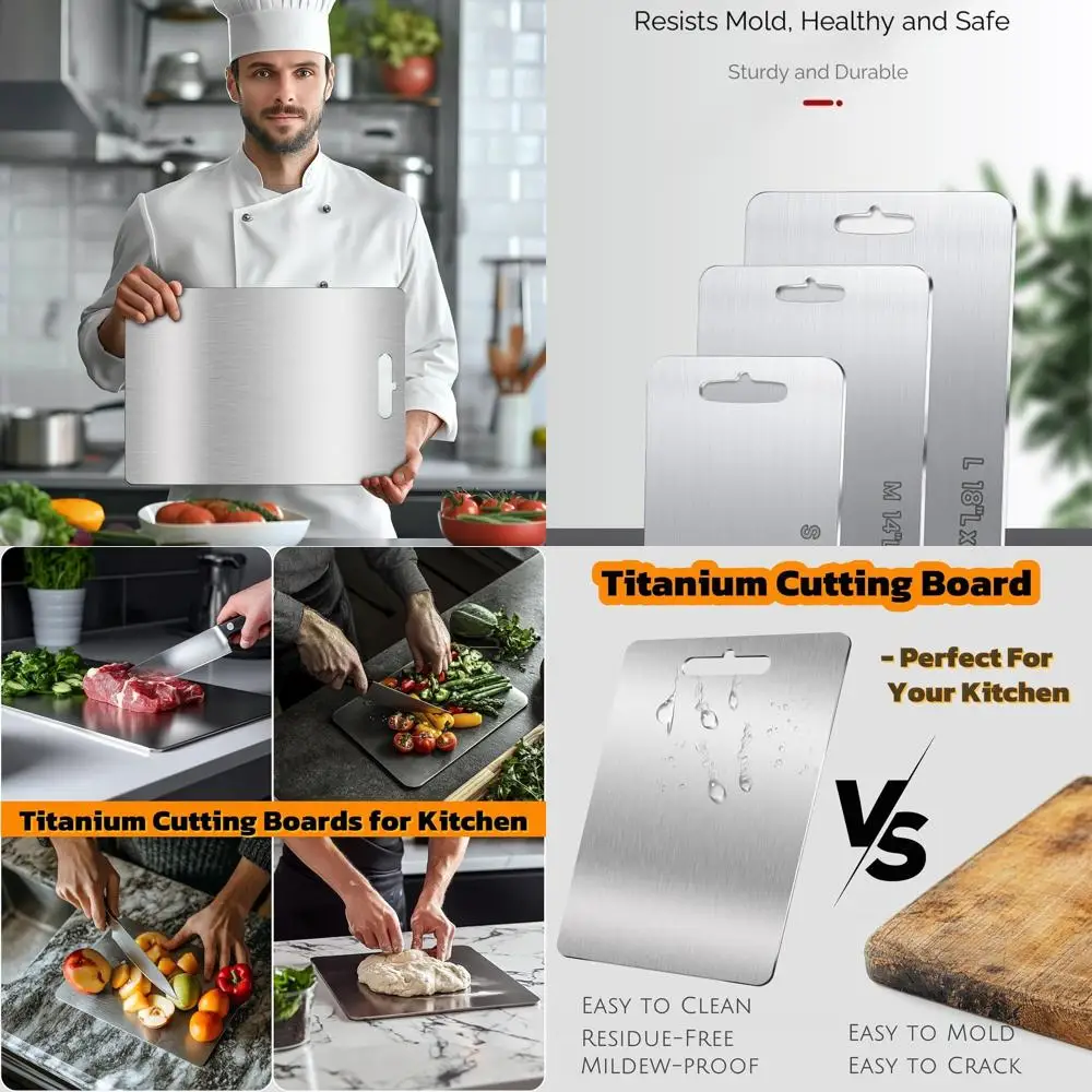 Kitchen-Grade Titanium Chopping Board for Meat, Veg, Fruits - Ideal for Indoor & Outdoor Use
Kitchen-Grade Titanium Chopping Board for Meat, Veg, Fruits - Ideal for Indoor & Outdoor Use