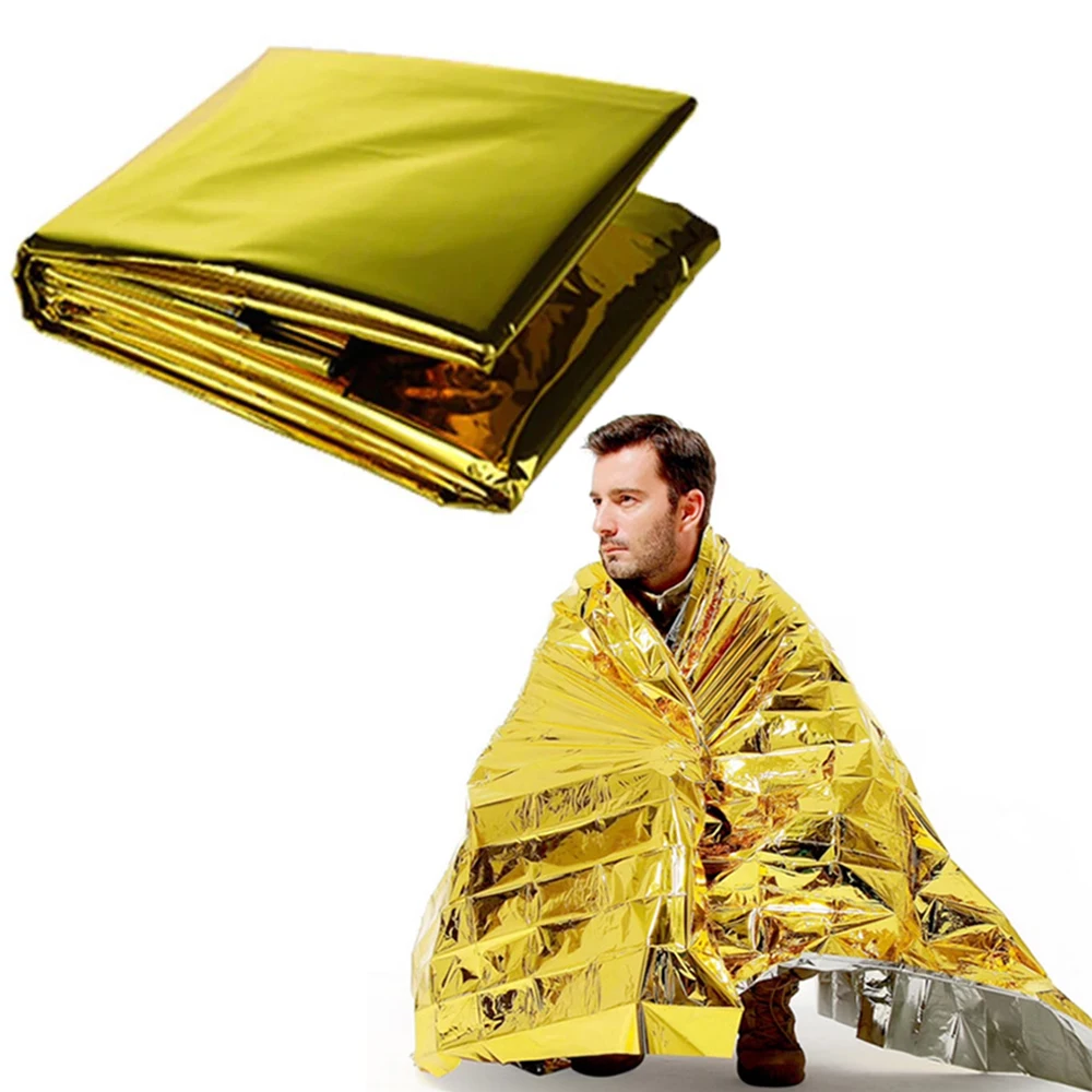 160X210cm Gold Emergency Blanket Thermal Compact Waterproof Survival Blankets Survival Gear Heat Reflective Moisture-resistant
160X210cm Gold Emergency Blanket Thermal Compact Waterproof Survival Blankets Survival Gear Heat Reflective Moisture-resistant