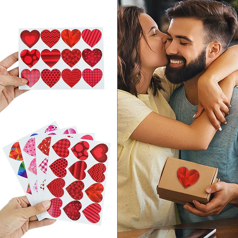 16sheets Heart Shape Stickers Wedding Anniversary Gift Box Bag Decoration Valentine's Day Envelope Invitation Seal Label Sticker
16sheets Heart Shape Stickers Wedding Anniversary Gift Box Bag Decoration Valentine's Day Envelope Invitation Seal Label Sticker