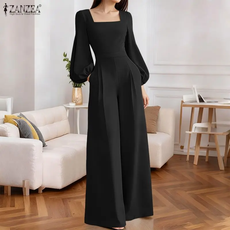 ZANZEA Streetwear Summer Spring Women Jumpsuits Long Sleeve Puff Sleeve Square Collar OL Work Overalls Playsuits Wide Leg Pant
ZANZEA Streetwear Summer Spring Women Jumpsuits Long Sleeve Puff Sleeve Square Collar OL Work Overalls Playsuits Wide Leg Pant