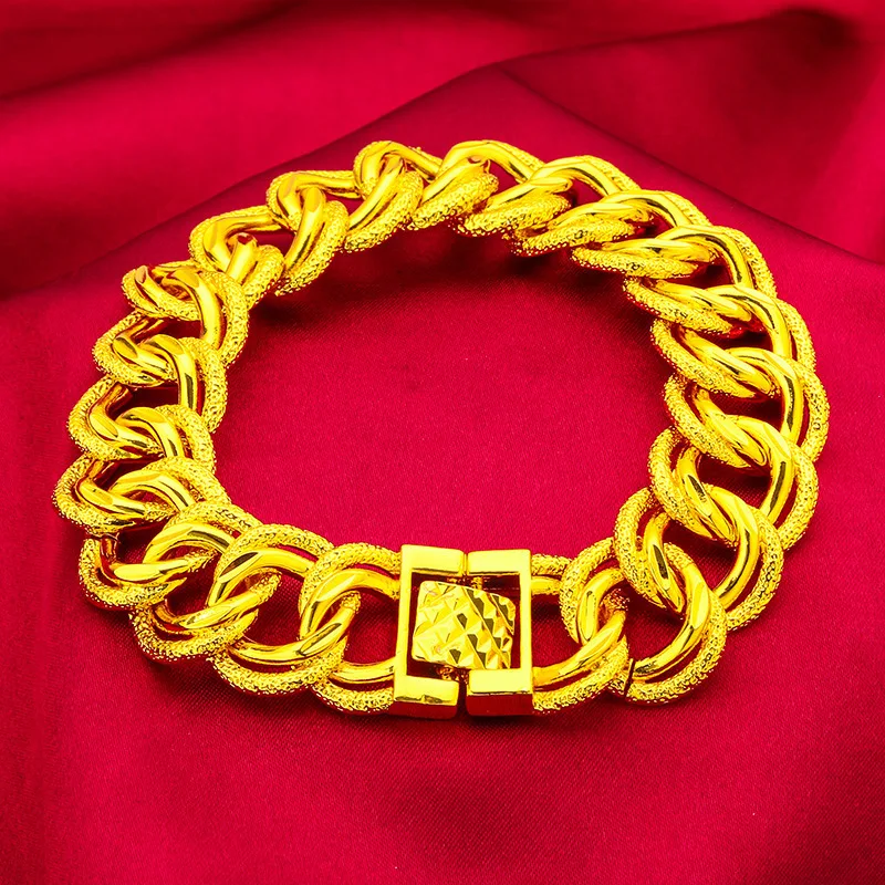 Браслет с застежкой для часов для мужчин, золото 24 карата, AU999 | Застежка из матового золота с гравировкой шестерни, прочный винтажный стиль для повседневной носки.
Браслет с застежкой для часов для мужчин, золото 24 карата, AU999 | Застежка из матового золота с гравировкой шестерни, прочный винтажный стиль для повседневной носки.