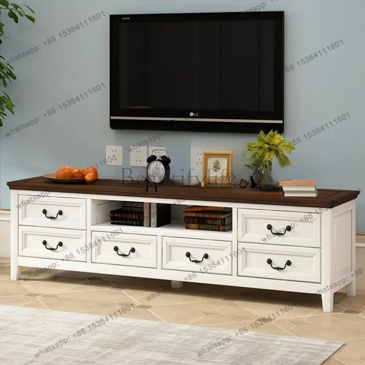all-pure solid wood TV cabinet coffee table combination living room Mediterranean low cabinet bedroom white pastoral
all-pure solid wood TV cabinet coffee table combination living room Mediterranean low cabinet bedroom white pastoral