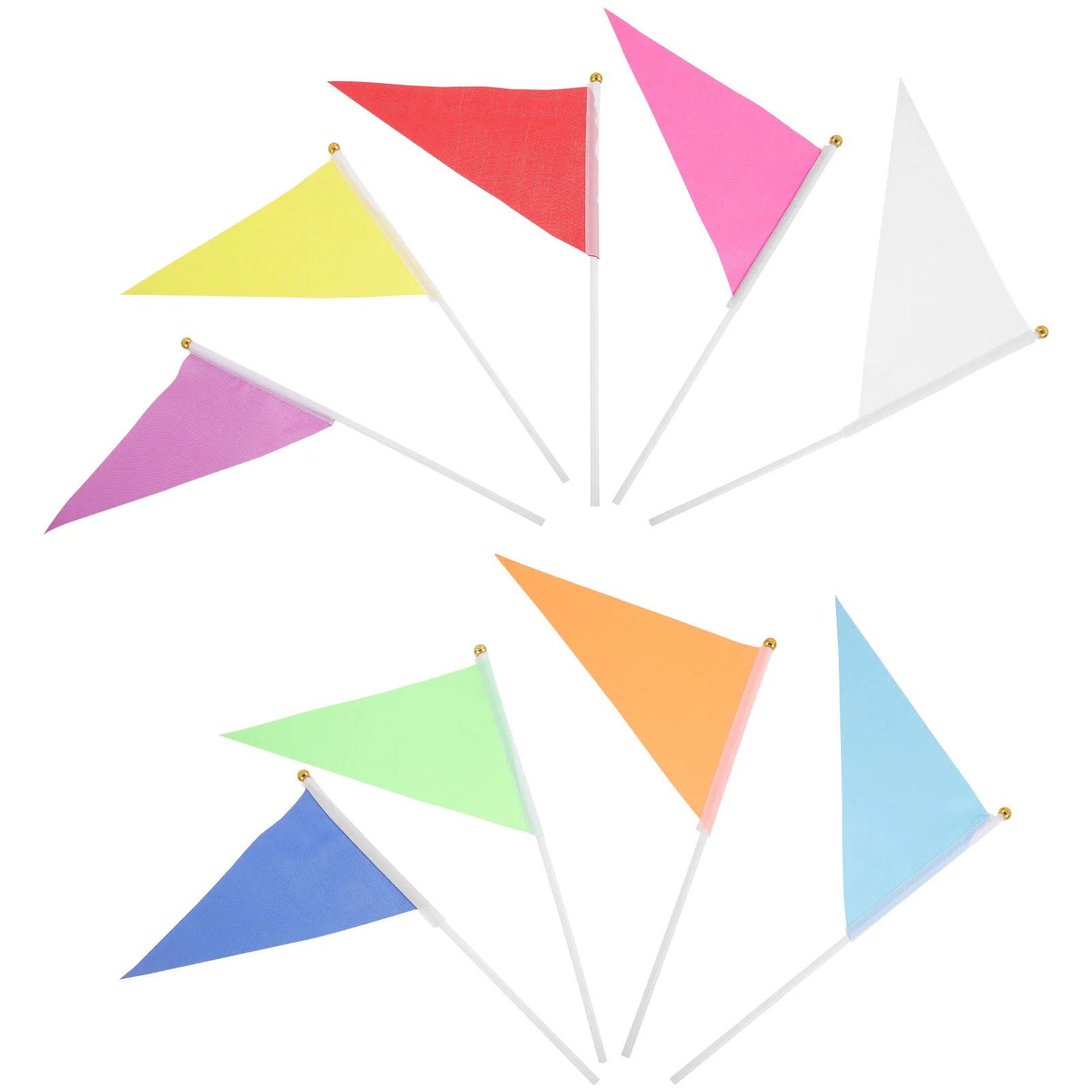 9 Pcs Football Kindergarten Triangular Red Flag Children's Game Props Hand (9 Colors Mixed) Pole Plastic Practical Small Flags
9 Pcs Football Kindergarten Triangular Red Flag Children's Game Props Hand (9 Colors Mixed) Pole Plastic Practical Small Flags