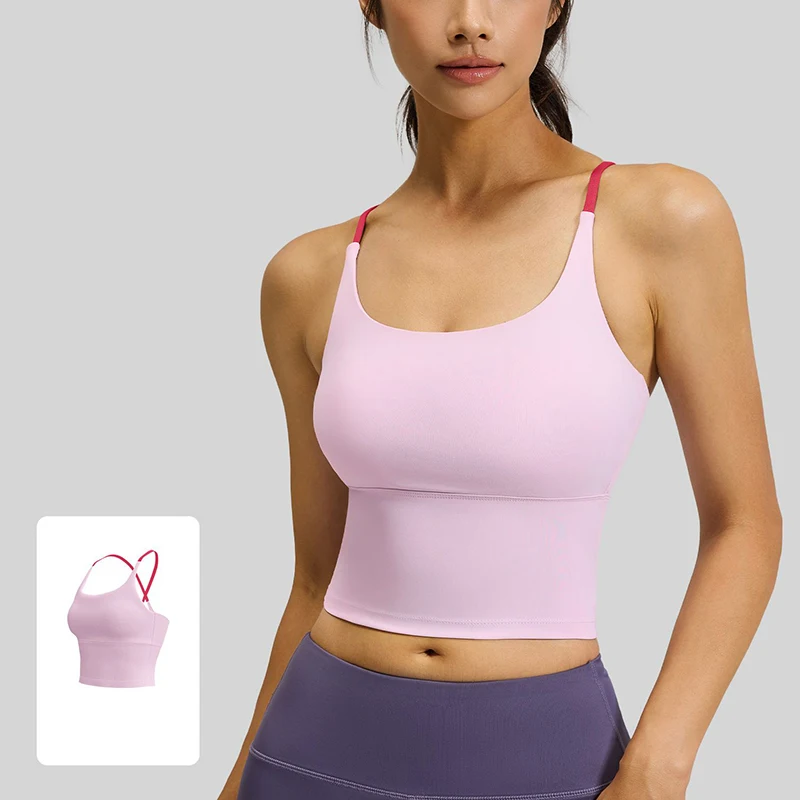 2026 Summer Women's Sports Bra Naked Feeling Spaghetti Strap Yoga Vest with Built-In Bra Pads Stretchy Workout Top for Pilates
2026 Summer Women's Sports Bra Naked Feeling Spaghetti Strap Yoga Vest with Built-In Bra Pads Stretchy Workout Top for Pilates