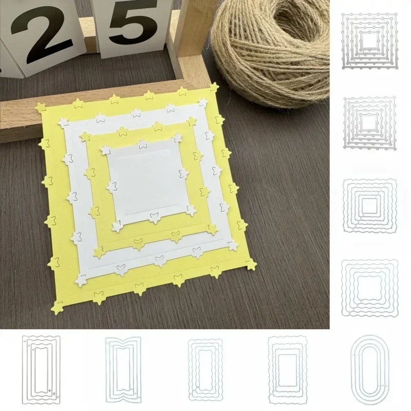 2025 New Arrival Square Star Border Frame Metal Cutting Dies for Scrapbook Card Making Stencil Suitable Holiday Greetings Craft
2025 New Arrival Square Star Border Frame Metal Cutting Dies for Scrapbook Card Making Stencil Suitable Holiday Greetings Craft