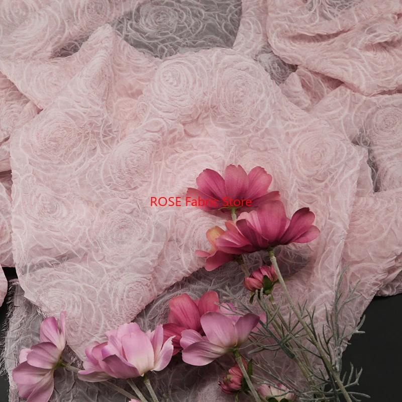 Blue pink 3D Rose Pleated Soft Light Chiffon Fabric for Blouse, Wedding dress, Party Dress, Prom Dress, Designer Fabric
Blue pink 3D Rose Pleated Soft Light Chiffon Fabric for Blouse, Wedding dress, Party Dress, Prom Dress, Designer Fabric