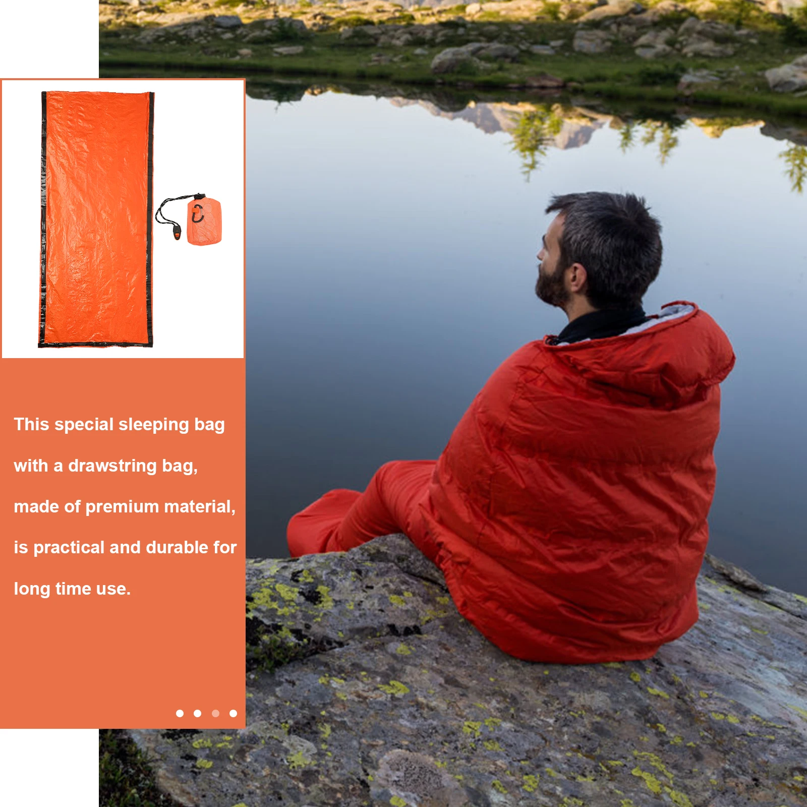 Portable PE Aluminum Film Sleeping Bag Lightweight Compact Emergency Survival Outdoor Camping Gear Durable Material Weather
Portable PE Aluminum Film Sleeping Bag Lightweight Compact Emergency Survival Outdoor Camping Gear Durable Material Weather