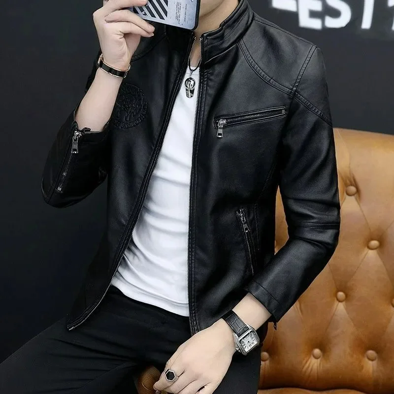 New 2024 Fashion Trendy Brand Slim Fit Three-Dimensional Embossed Men PU Leather Jacket Windproof
New 2024 Fashion Trendy Brand Slim Fit Three-Dimensional Embossed Men PU Leather Jacket Windproof