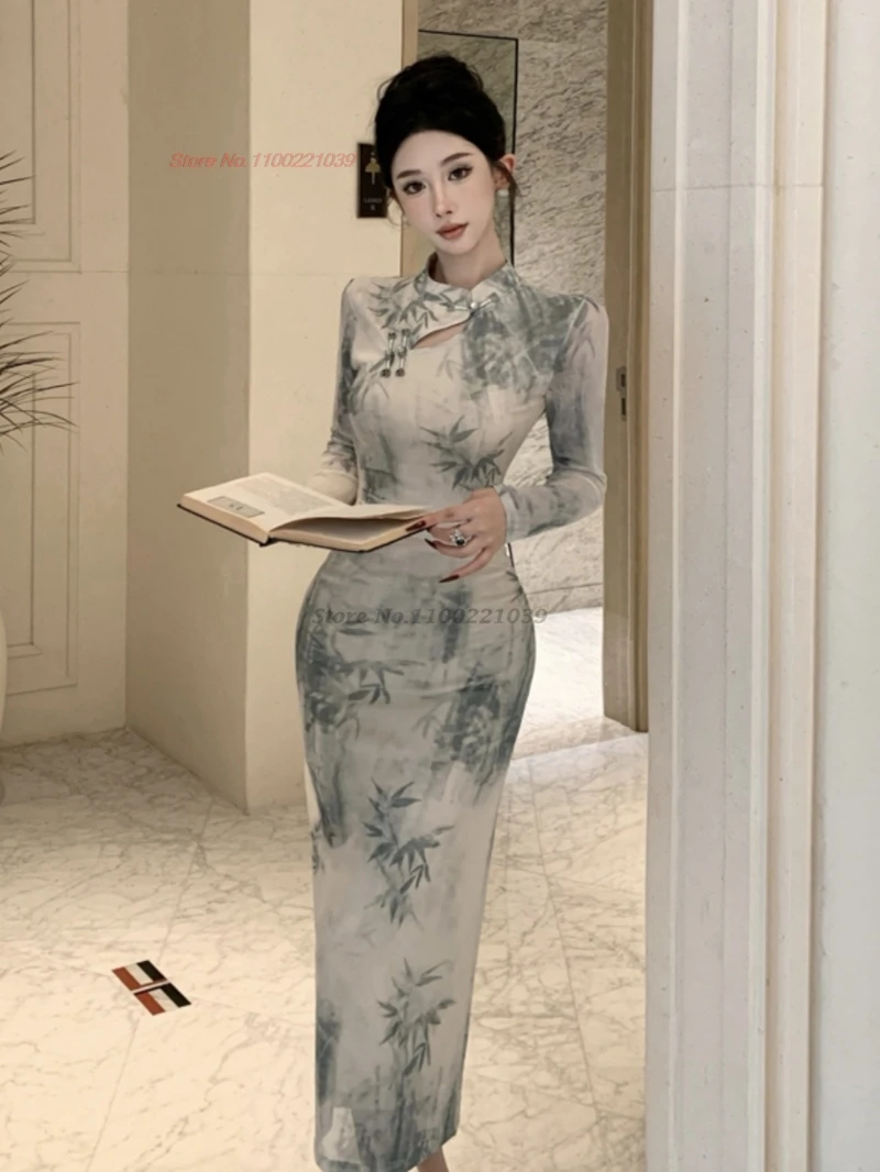 2026 chinese sexy qipao retro bamboo print improved cheongsam party evening dress traditional nightclub banquet qipao dress
2026 chinese sexy qipao retro bamboo print improved cheongsam party evening dress traditional nightclub banquet qipao dress