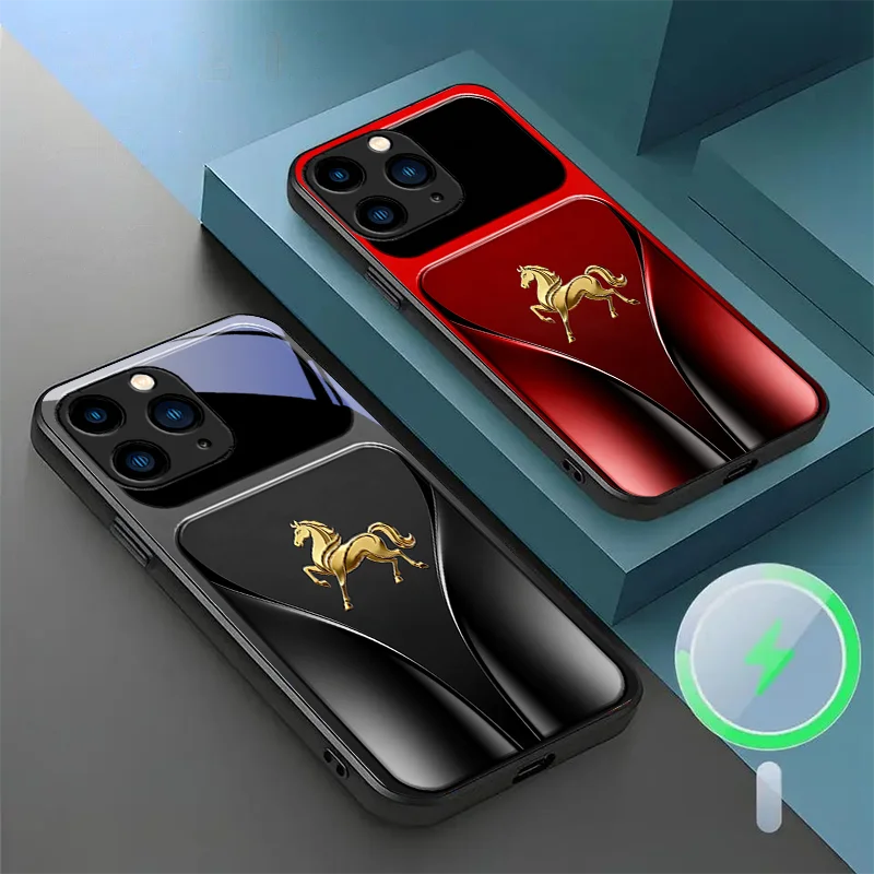 for iPhone 12 14 Pro 13 15 MAX 16 11 Magnetic Glass Phone Case Three Dimensional Golden Horse Series Men Women Protective Cover
for iPhone 12 14 Pro 13 15 MAX 16 11 Magnetic Glass Phone Case Three Dimensional Golden Horse Series Men Women Protective Cover