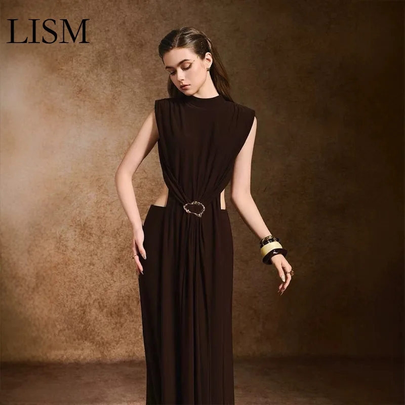 LISM Fashion Women's 2 Pcs Set Halterneck Backless Sexy Tops High Waist Loose Pleated Skirt Evening Suit 2025 Autumn New
LISM Fashion Women's 2 Pcs Set Halterneck Backless Sexy Tops High Waist Loose Pleated Skirt Evening Suit 2025 Autumn New