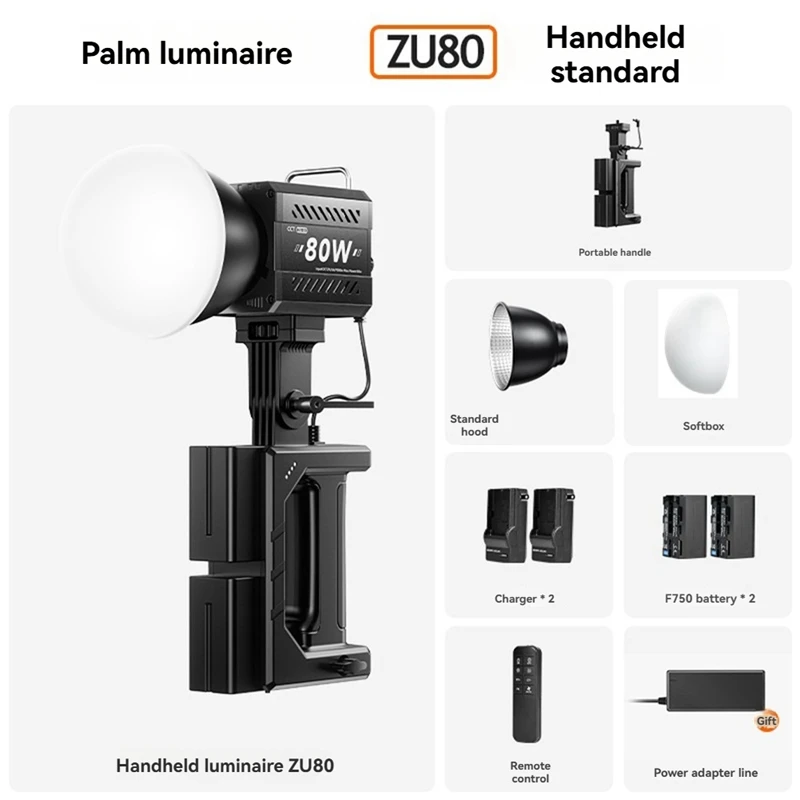 A99E-80W COB Camera Light Handheld Kit 2500-6500K Video Dimmable Photographic LED Light For Photo Studio Film
A99E-80W COB Camera Light Handheld Kit 2500-6500K Video Dimmable Photographic LED Light For Photo Studio Film