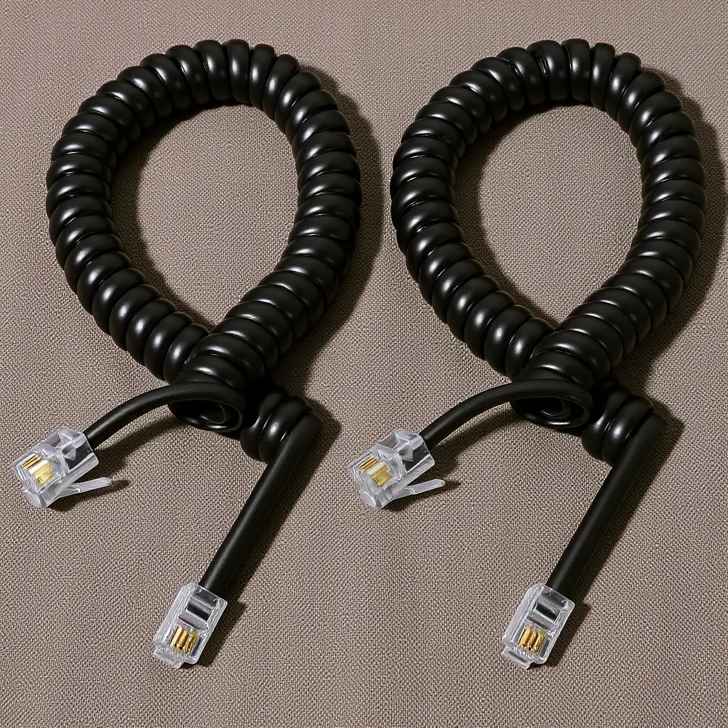2Pcs Telephone Cord Coiled Design for Landline Phones Noise-Free Clear Audio Lightweight Adjustable Length Phone Cords
2Pcs Telephone Cord Coiled Design for Landline Phones Noise-Free Clear Audio Lightweight Adjustable Length Phone Cords