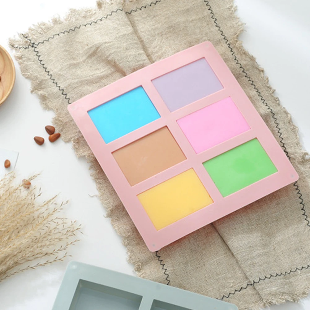 2pcs Silicone Soap Mold Rectangle 6 Cavities Diy Tool Flexible Non-Stick For Dessert Chocolate Cake Baking Blue Pink Gift
2pcs Silicone Soap Mold Rectangle 6 Cavities Diy Tool Flexible Non-Stick For Dessert Chocolate Cake Baking Blue Pink Gift