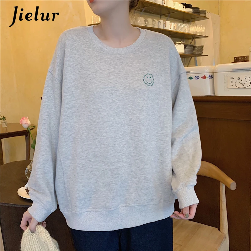 Hoodie Female Korean Fashion Casual Pullover Sweatshirt Women Loose Embroidery Autumn Warm Pink Gray Fleece Hoody M-XL Size
Hoodie Female Korean Fashion Casual Pullover Sweatshirt Women Loose Embroidery Autumn Warm Pink Gray Fleece Hoody M-XL Size