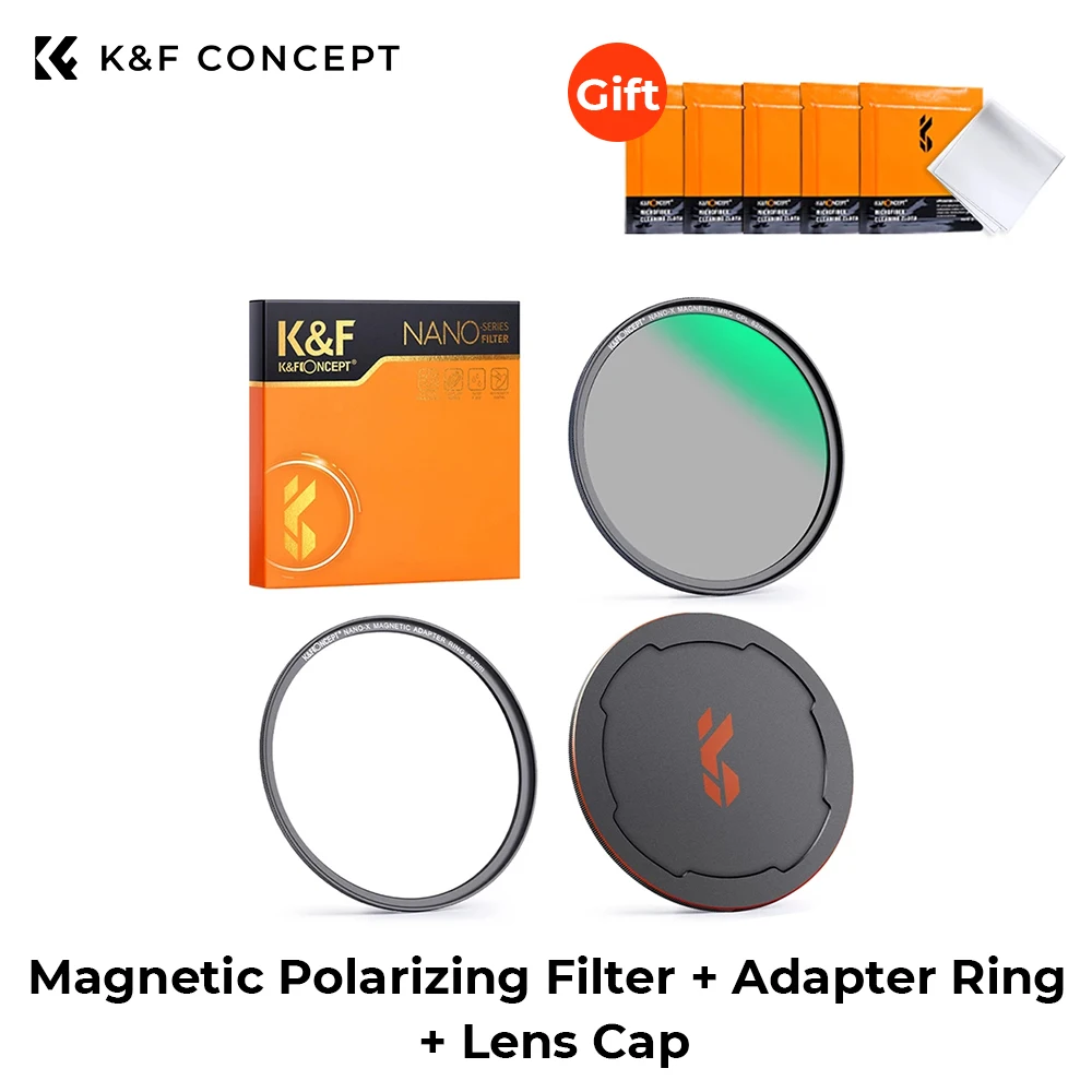 Комплект магнитных круглых поляризационных фильтров K & F Concept (магнитный поляризационный фильтр + кольцо адаптера + крышка объектива + 5 чистящих салфеток)
Комплект магнитных круглых поляризационных фильтров K & F Concept (магнитный поляризационный фильтр + кольцо адаптера + крышка объектива + 5 чистящих салфеток)