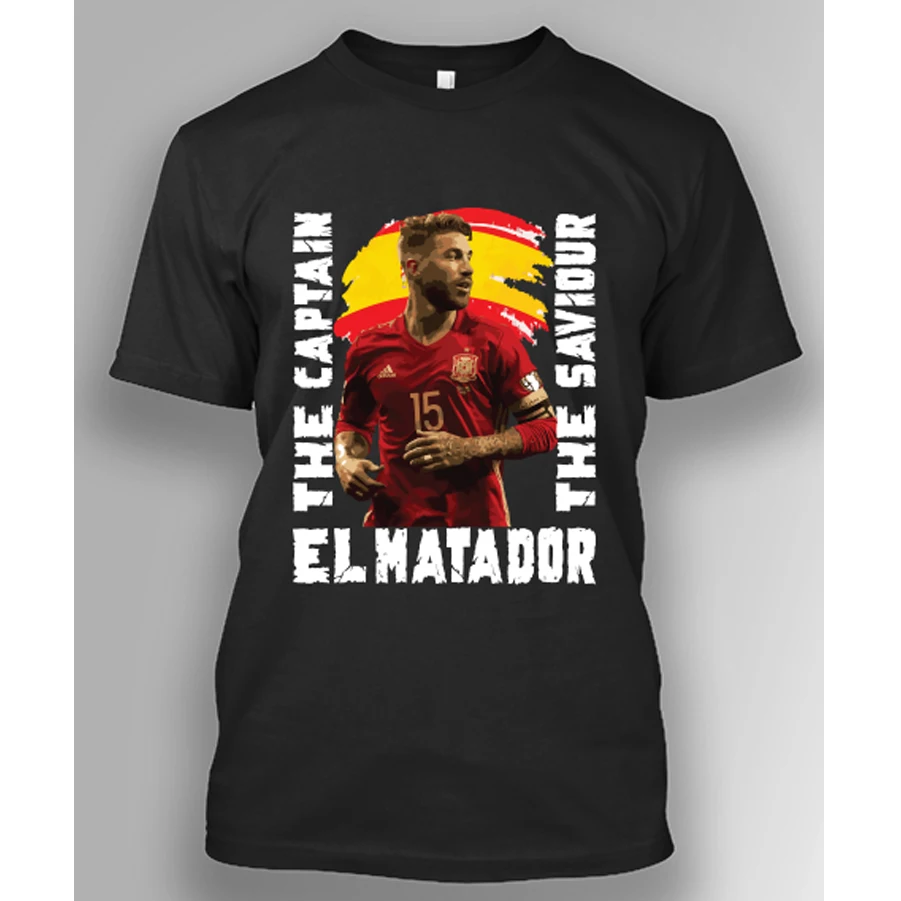 Captian Saviour Sergio Ramos Aka El Matador T Shirt New 100% Cotton Short Sleeve O-Neck T-shirt Casual Mens Top
Captian Saviour Sergio Ramos Aka El Matador T Shirt New 100% Cotton Short Sleeve O-Neck T-shirt Casual Mens Top