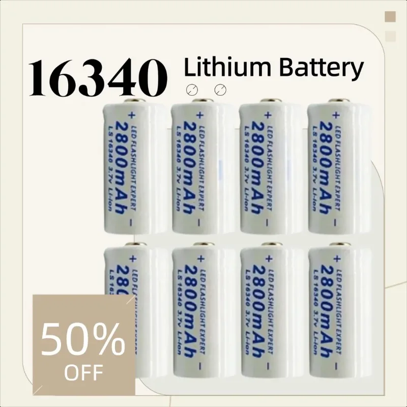 16340 Lithium Battery 3.7V 2800mAh for Flashlights and Laser Pointers
16340 Lithium Battery 3.7V 2800mAh for Flashlights and Laser Pointers